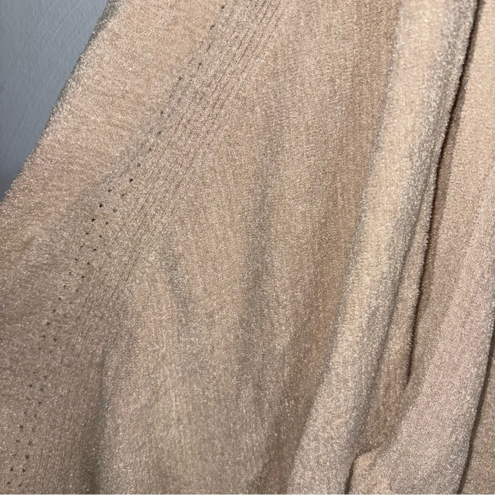 BAREFOOT DREAMS CozyChic Ultra Light Cardigan Sweater Beige Tan Khaki Size XS - Picture 3 of 4